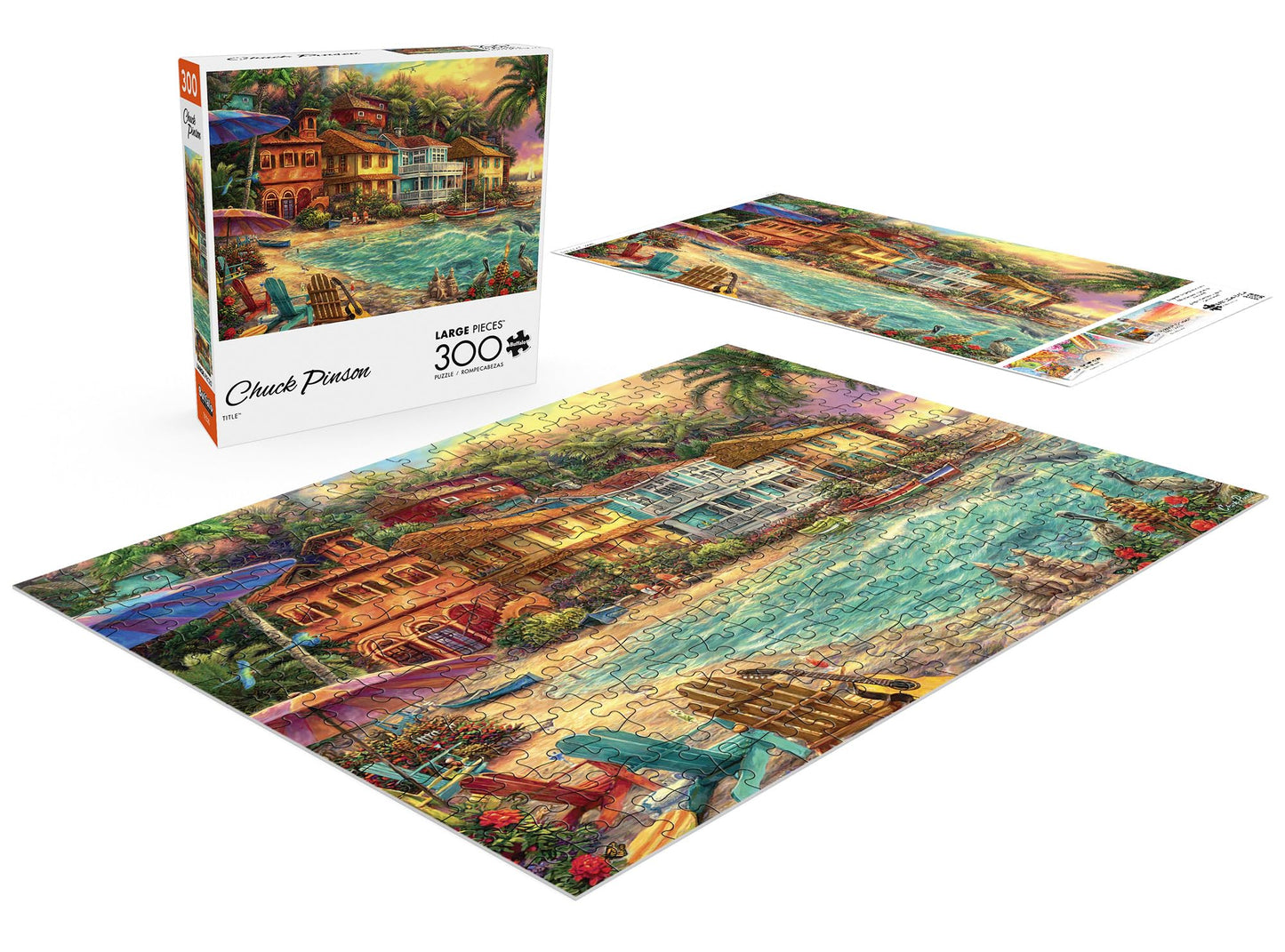 Buffalo Games Large Island Time Jigsaw Puzzle - 21.25"x15", Multicolor Cardboard, Model 22516 - Perfect for Game Nights