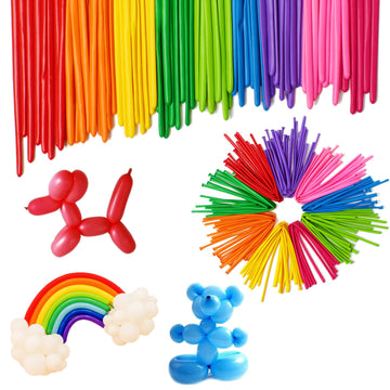 100Pcs Magic Balloons Kit, Colorful Long Latex Sculpture Twist Balloon Animal Balloons Diy Balloons for Birthday kids Wedding Pa