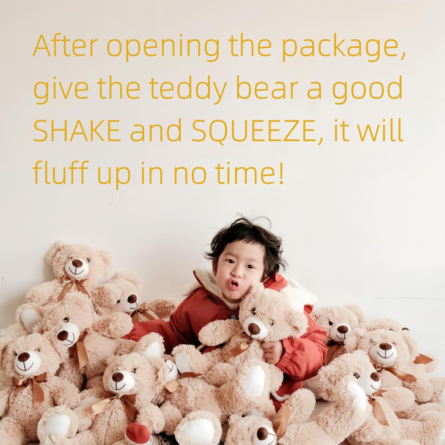 Lelelong 5 Pack Teddy Bears Bulk 13.5 Inich Teddy Bear Stuffed Animal Baby Shower Decorations For Centerpiece Gifts For Christma