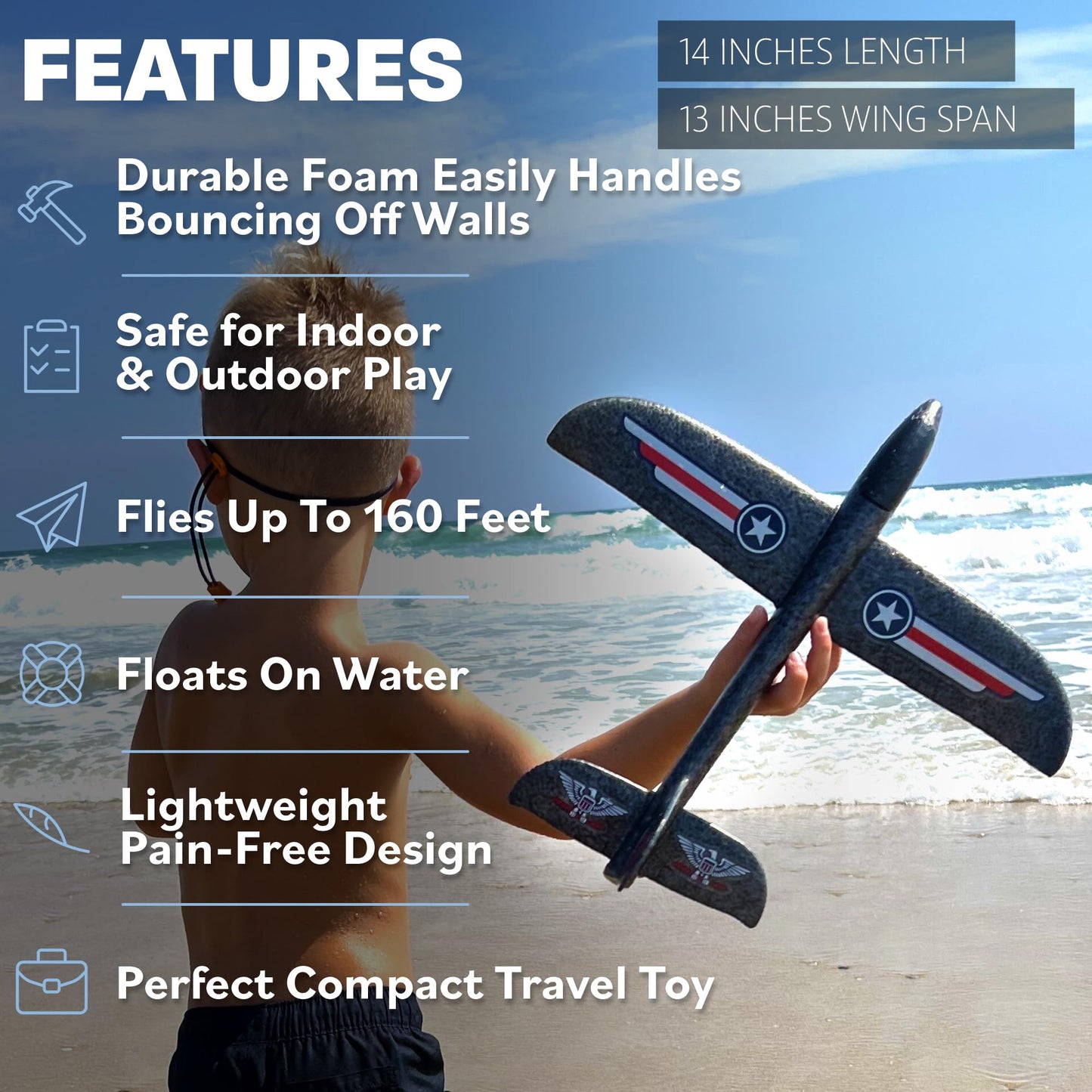 Air Toy For Kids: Foam Air for Kids - Safe & Easy To Throw Air Glider  Toy - Gifts for Boys & Girls & Birthday Gift Ideas - Outdoor Games For Kids Ages 4 5 6 7 8 9 10 & Up