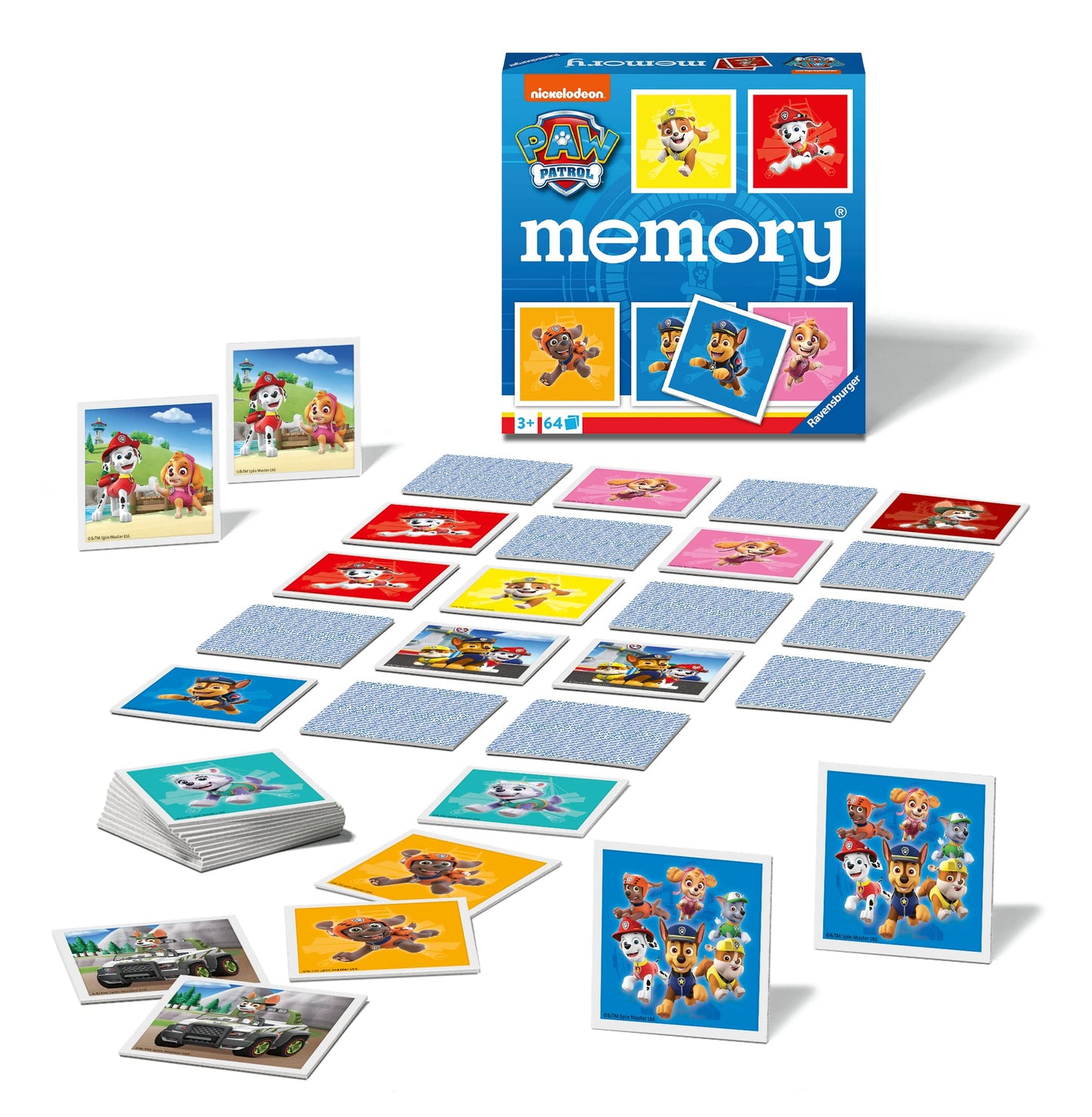Ravensburger Paw Patrol Memory Game - Matching Picture Snap Pairs For Kids Age 3 Years Up - Educational Todder Toy
