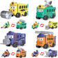 Smzhbf Flip Racers Transformable Cars 4 Pcs Cars For Kids Ages 3-5 Funny Toy Vehicle For Toddlers Pull Back Trucks Cute Christma