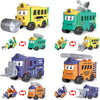Smzhbf Flip Racers Transformable Cars 4 Pcs Cars For Kids Ages 3-5 Funny Toy Vehicle For Toddlers Pull Back Trucks Cute Christma