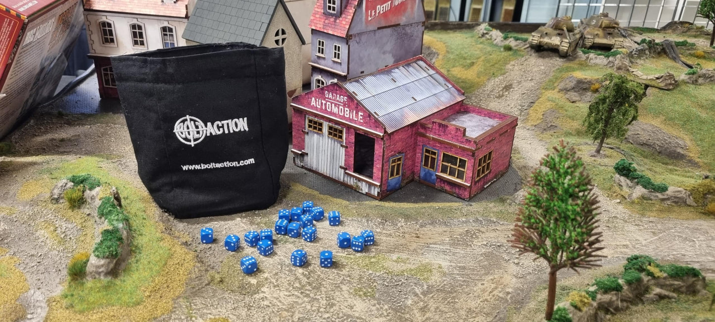 30x Dice Pack | 10mm Classic Blue Spot Dice Set | For Classic and Professional Tabletop Dice Games | By Warlord Games