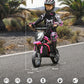 Elemara Electric Motorcycle For Kids, Dirt Bike Electric With Music & Bluetooth,350W Chain-Driven Motor,15.5 Mph & 150Lb Max,Twist-Grip Throttle & Hand-Operated Rear Brake,12' Air-Filled Tires-Pink