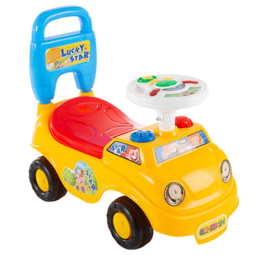 Lil' Rider Kids Push Car - Scoot And Ride Car Walker With Steering Wheel, Lights, Sounds, Music For Babies And Toddlers - Learni