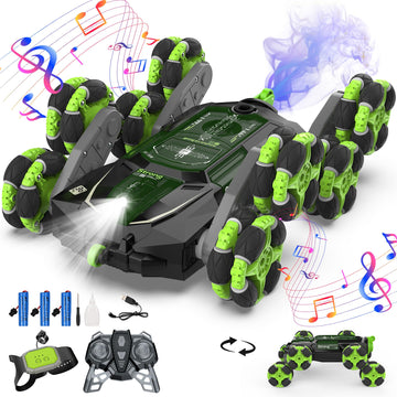cossy 8WD Gesture Sensing Rc Stunt Car, 2 Modes Rc Cars, Drift Rc Stunt Car with Light & Music, 360 Degree Rotation, Rc Drift Ca