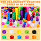 Jenaai 500 Pcs Math Learning Linking Cube With Storage Container Counting Cubes, Plastic Counting Blocks, Colorful Math Cubes, M