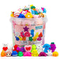 Resumplan Mochi Squishy Toys 100-Pack, Multicolor TPR Fidget Toys, Small Party Favors for Kids 4-12, Classroom Prizes, Easter Fillers