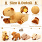 Pullcrease 5 Pcs Capybara Stuffed Animals 15.75'' Capybara Mommy With 4 Cute Babies Set Soft Capybara Plushies For Girls Birthda