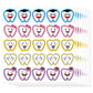 300 Pcs Tooth Stickers Funny Teeth Sticker Tooth Shaped Dental Stickers for Kids Classroom Party Prizes Car Office Wall Laptop W