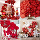 Partywoo Ruby Red Balloons, 100 Pcs 12 Inch Dark Red Balloons, Maroon Balloons For Balloon Garland Or Balloon Arch As Birthday Party Decorations, Wedding Decorations, Baby Shower Decorations, Red-Y75