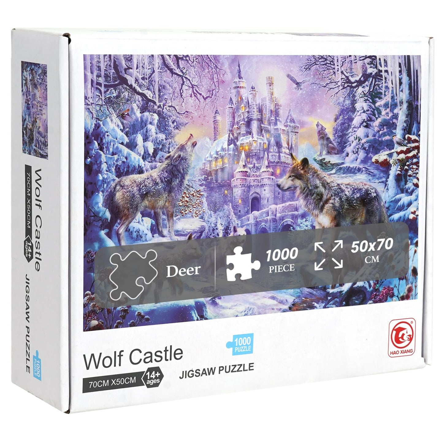 Color Ice Wolf Jigsaw Puzzles 1000 Pieces for Adults, Impossible Difficult Challenge Puzzle, Color Ice Wolf Puzzle 1000 Pieces