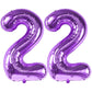 Katchon, Purple 22 Balloon Number - Big, 40 Inch | 22 Birthday Decorations For Women | 22 Balloons, 22Nd Birthday Decorations For Women | 22 Birthday Balloons, 22 Year Old Balloon | 22 Number Balloons