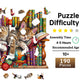 Jigfoxy Wooden Puzzle for mature-themeds  DragonLi Cat Wooden Jigsaw Puzzles for mature-themed  Unique Animal Shape Wood Cut Puzzles  Christmas Thanksgiving Gifts for Friends Family (M-11.4 * 9.2in-190pcs)