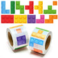 Unbess 1000Pcs Building Block Stickers For Kids, 2 Roll Assorted Bricks Paper Self Adhesive Decal Peel And Stick Removable Build