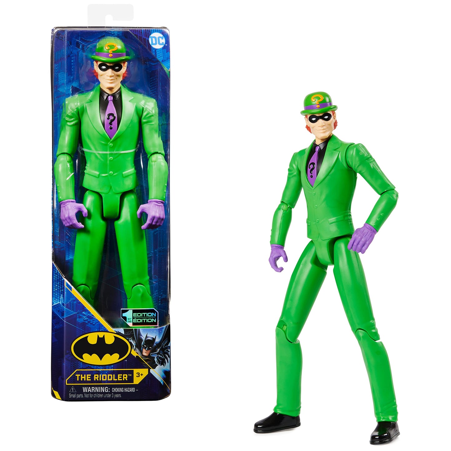 Batman 12-Inch The Riddler Action Figure, Kids Toys For Boys Aged 3 And Up