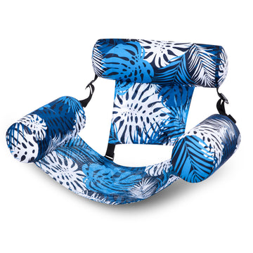 Sloosh Pool Floats Chairs Adult, Inflatable Pool Lounge Chairs,Plant Pattern Floating Pool Hammock Chair For Adults,Blow Up Pool