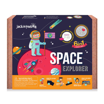 Jackinthebox Space Science 6-In-1 Craft Kit Gift For Child Ages 6-10, Solar System Science Kit For Child, Space Toys For Child, Easy Diy Stem Toy For Boys And Girls Ages 6 7 8 9 10