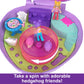Polly Pocket Compact Playset with 2 Micro Dolls & 13 Accessories, Multicolor, Model FRY35, Travel Toys with Surprise Reveals