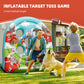 Funast Inflatable Football Target Toss Game - 6FT PVC Blue Indoor/Outdoor Fun for Kids, Party & Tailgate Activities