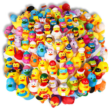 Audaisyly Rubber Ducks Bath Toy for Kids  Assortment Duckies for Jeep Ducking Pool Floater Ducky Bathtub Beach Toys  Party Favors Birthday (200 Pack)