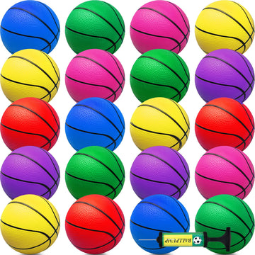 Oleitodh 42Pcs 5'' Mini Basketball Balls Bulk Small Basketball Set, PVC Small Basketball for Over The Door Basketball Hoop Games