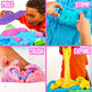 Slimysand Bucket, 5 Pounds Of Slimysand In Purple, Pink And White Glitter, 3 Molds, Bucket Is Reusable For Storage. Super Stretchy & Moldable!