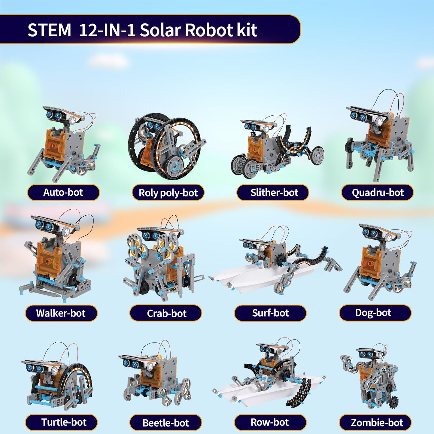 COBFDHA STEM Toys for Boys 8-13, Solar Robot Science Kits, Educational Building Projects, Christmas Birthday Gifts for Kids