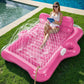 Snowalva Inflatable Tanning Pool Lounger Float  80 x 66Pool Floats mature-themed with Automatic Spray Cooling  5 in 1 Suntan Tub Raft Floatie  Sunbathing Bed Lounge for Pool Party Yard Tanning Summer Gift