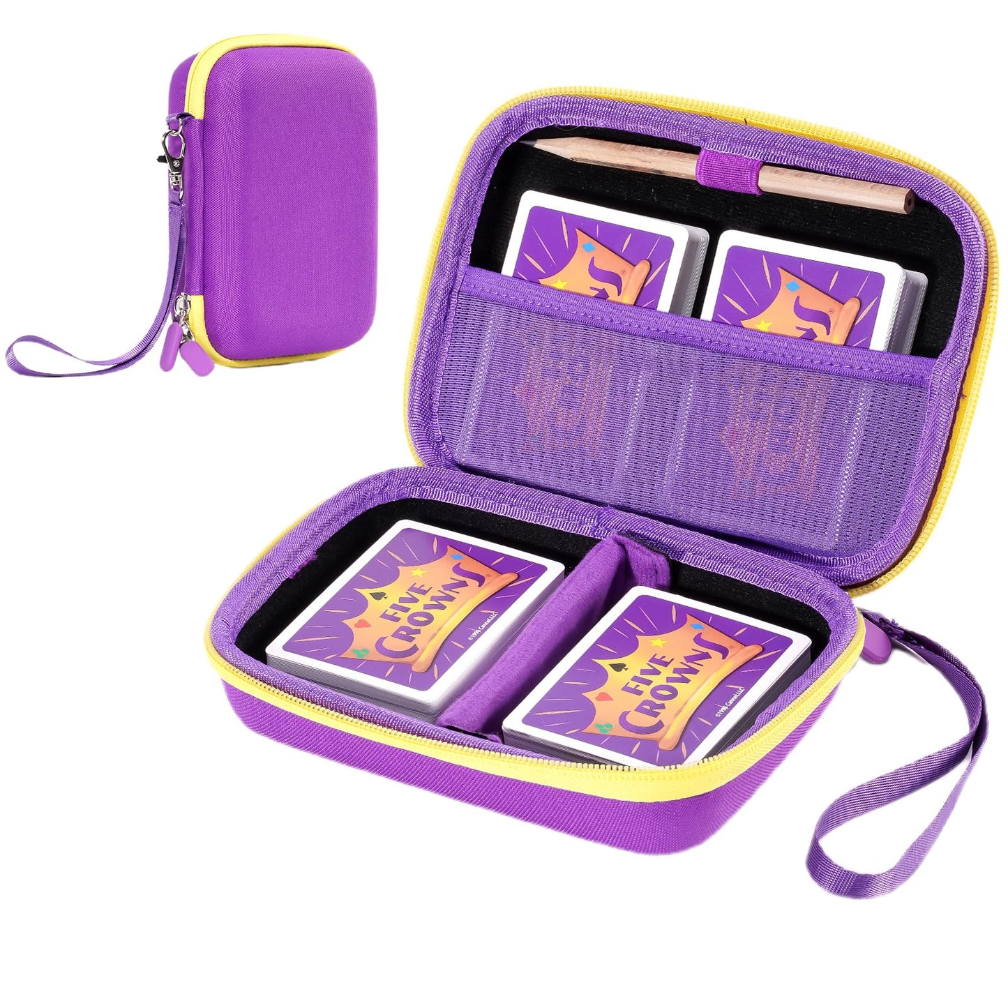 Procase Hard Playing Card Game Carrying Case, Travel Storage Box Holds 300+ Trading Cards, Bag Holder For Classic Board Game Uno