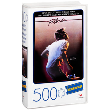 500-Piece mature-themed Jigsaw Puzzle in Plastic Retro Blockbuster VHS Video Case  Footloose