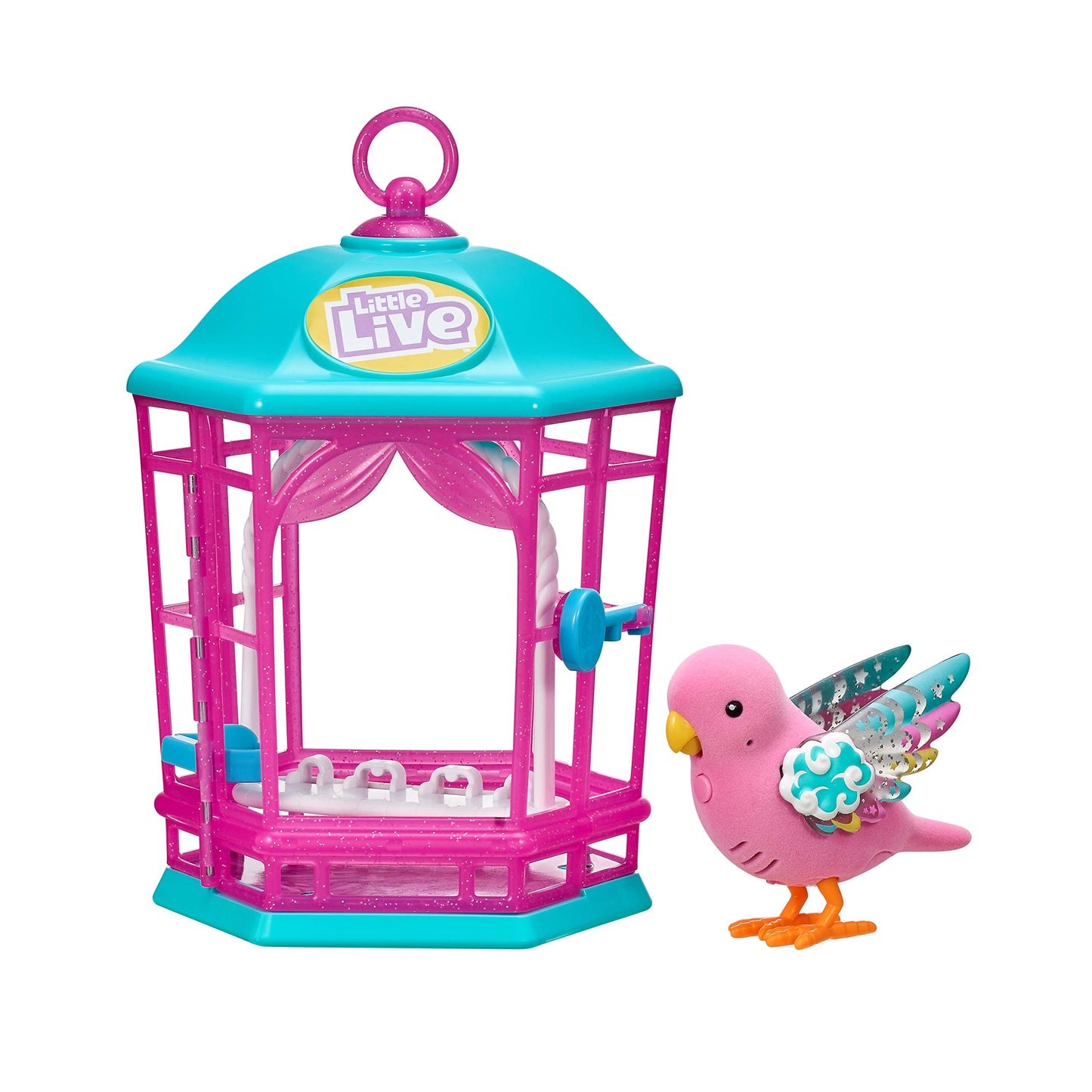 Little Live Pets Bird With Cage - Rainbow Glow - Styles May Vary