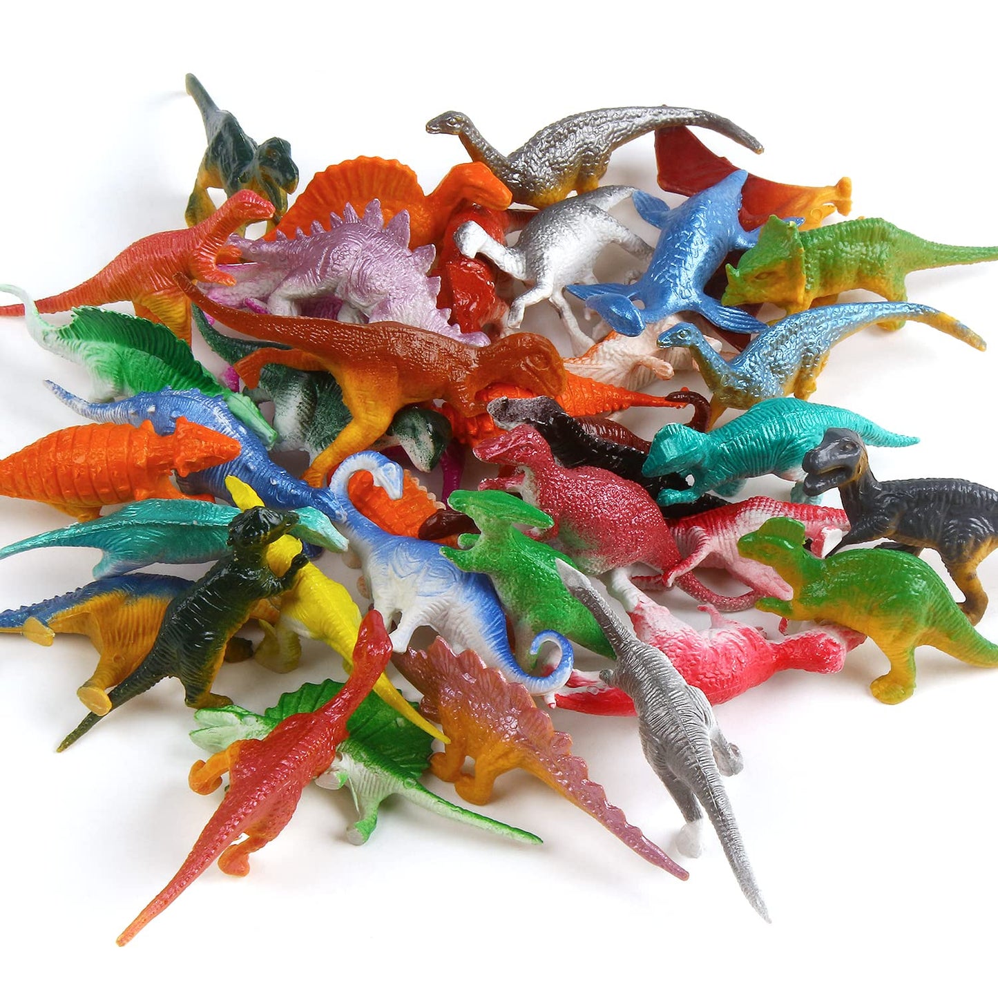 Fingooo 78 Pieces Mini Dinosaur Figures, Plastic Small Dinosaur Toys For Cupcake Topper Dino Party Favor Supplies Christmas Goodie Bag Stuffers