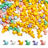 Eomtur 200 Pieces Miniature Christmas Duck Mini Resin Duck Small Christmas Rubber Ducks Yellow Tiny Duckies Decoration Diy