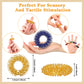 12 Pieces Fidget Anxiety Rings Including 6 Pieces Spiky Sensory Finger Rings, Spinner Rings, Anxiety Rings, Zircon Ring With Beads For Women Men (Multiple Style)