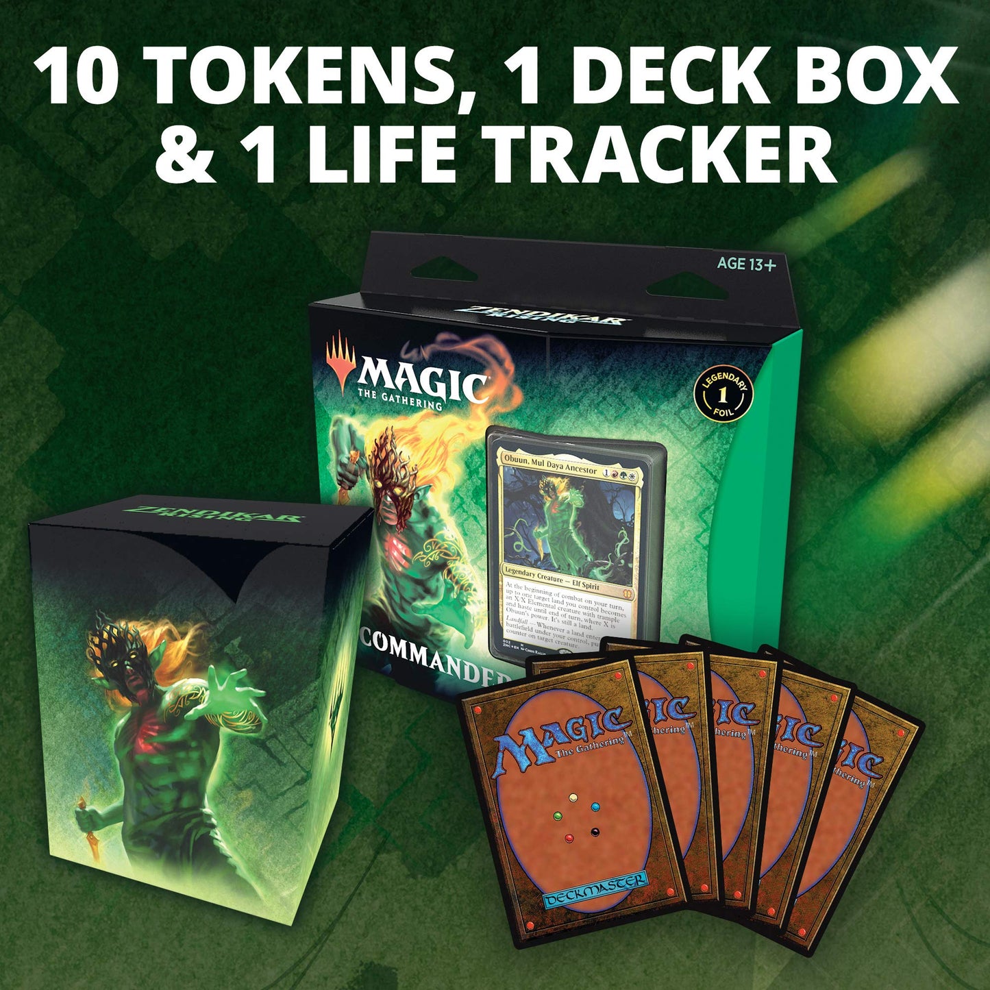 Magic The Gathering Zendikar Rising Commander Deck - Land's Wrath | 100 Cards | Red-Green-White | Model C77270000