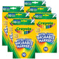 Crayola UltraClean Markers, Fine Line, Classic Colors, 10 Per Pack, 6 Packs