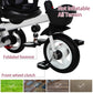 BOOWAY Baby Trike, 6-in-1 Kids Stroller Tricycle with Adjustable Push Handle, Removable Canopy, Safety Harness for 6 Months - 5