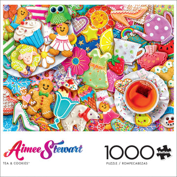 Buffalo Games - Aimee Stewart - Tea And Cookies - 1000 Piece Jigsaw Puzzle For Adults -Challenging Puzzle Perfect For Game Nights - Finished Size Is 26.75 X 19.75
