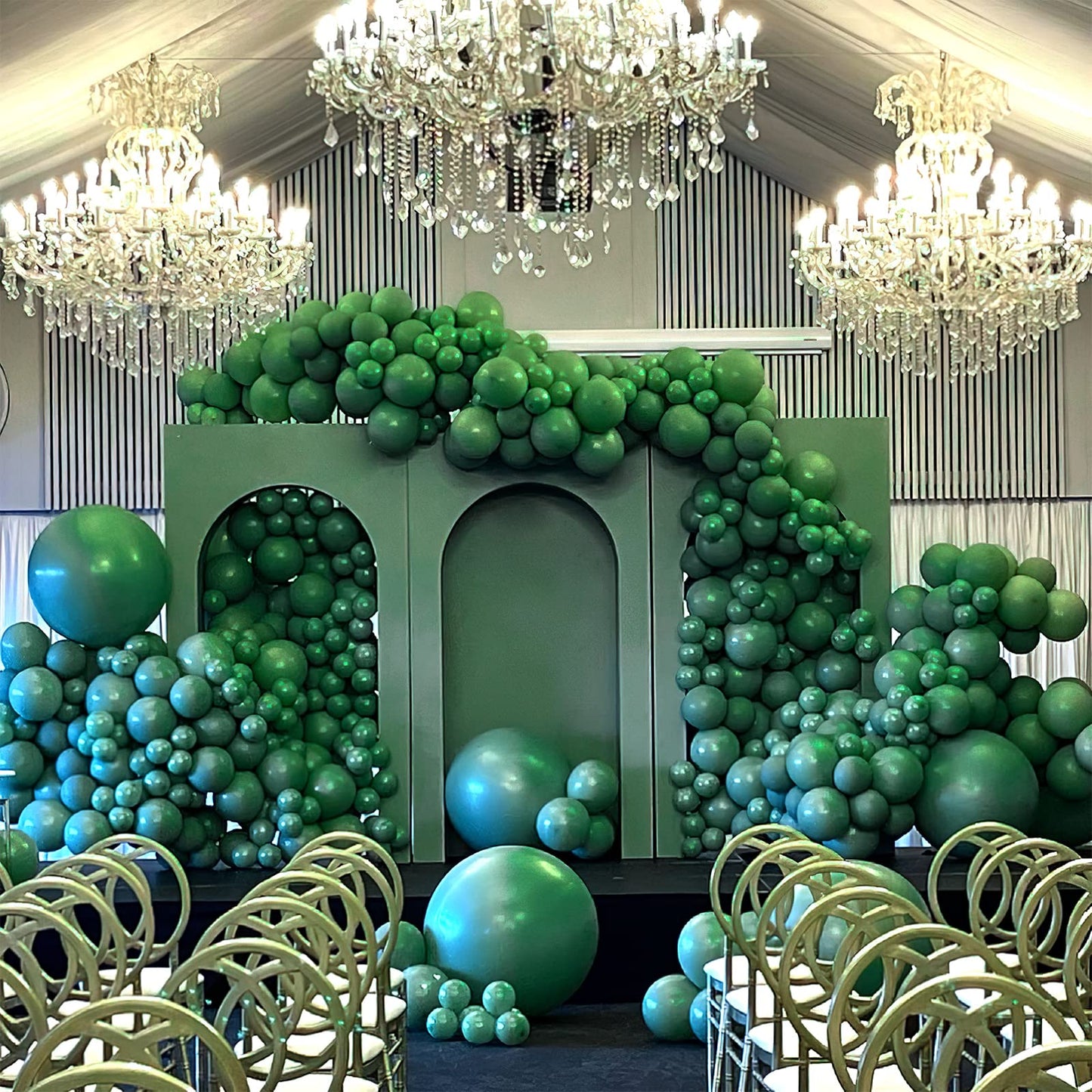 PartyWoo Balloons 12 Inch 50 pcs Dark Green Pearl Rubber for Baby Shower, Graduation, Birthday Decorations - Emerald Forest Green