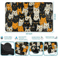 Rwutytiul Orange White Cat Card Playmat 24 X 14 Inch With Tube Bag, Card Gameplay Playmat With Zones Commander Deck Board Mtg Rp