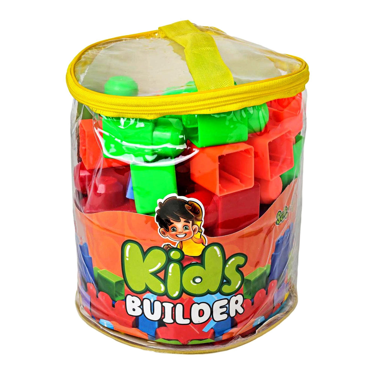 Abyz Kids Builder Set1, Educational Building Blocks, Easy To Hold And Assemble, With Storage Bag, Age 3+ Year