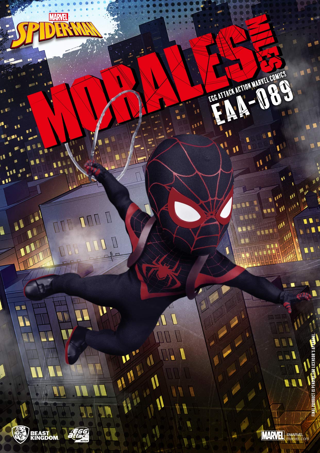 Beast Kingdom Marvel Comics: Miles Morales Eaa-089 Egg Attack Action Figure, Multicolor