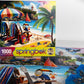 Springbok Tropical Paradise 1000 Piece Jigsaw Puzzle - Escape to a Tropical Paradise with This Colorful Beachside Image