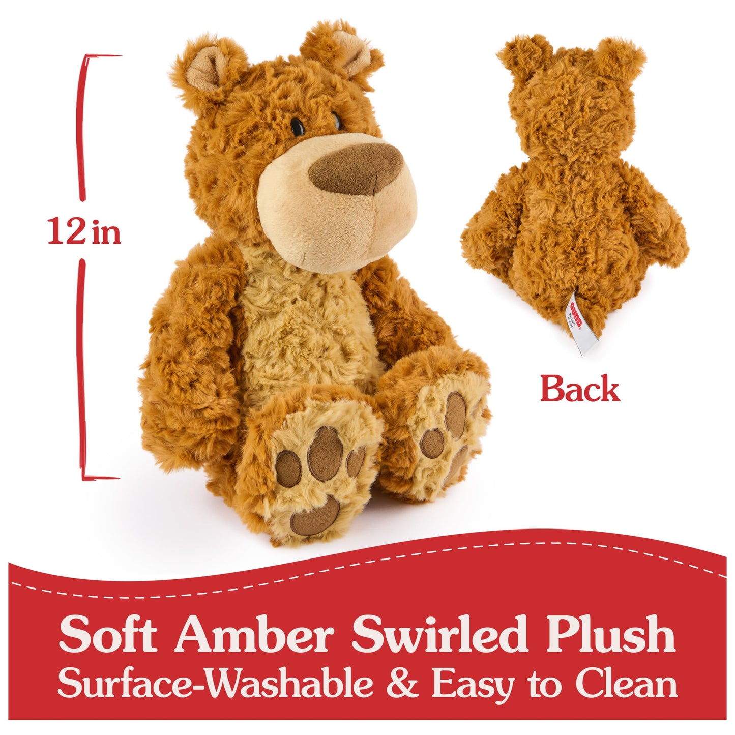 GUND Bexley Teddy Bear  enhanced Teddy Bear Stuffed Animal for Ages 1 and Up  Brown  12