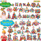 Couomoxa 132 Pcs Magnetic Building Blocks Toy-Stem Construction Building Set Learn Resource For Toddler Kids Magnet Toys For 3+ Year Old Montessori Toys For 2-6 Year Old Girl Boys Birthday Gift