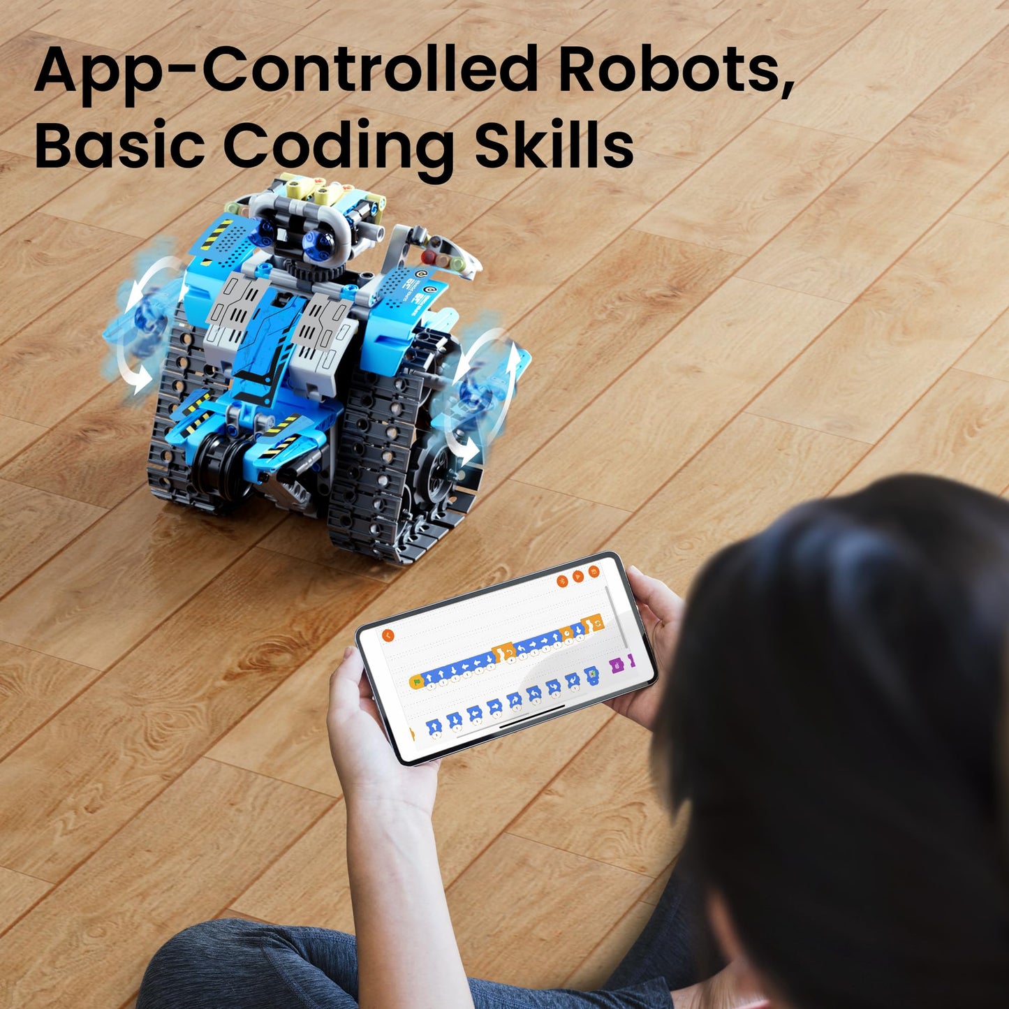 Sillbird Robot Building Kit With Remote Control Stem Gifts For Boys Ages 8-12, Technic Coding Robotic Toys For Kids Birthday, Bu