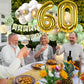 60Th Birthday Decorations Sage Green,60Th Birthday Balloon Garland Party Decorations With Number 60 Foil Balloons,Happy Birthday