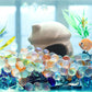 Poplay 120Pcs Glass Marbles Bulk, For Kids Marble Run Games, Vase Fillers, Orange